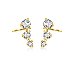 Astral Sparkle Silver Stud Earring
