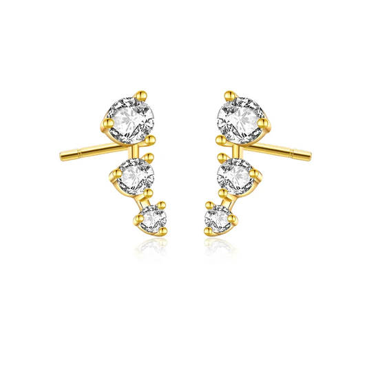 Astral Sparkle Silver Stud Earring