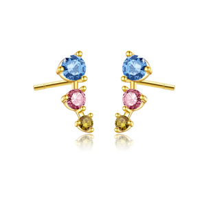 Astral Colorful Silver Stud Earring