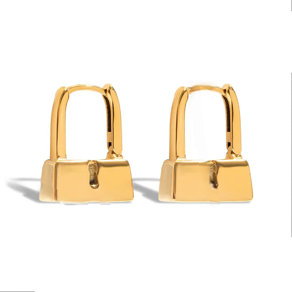 Satchel Gold Plated Hoop Earring