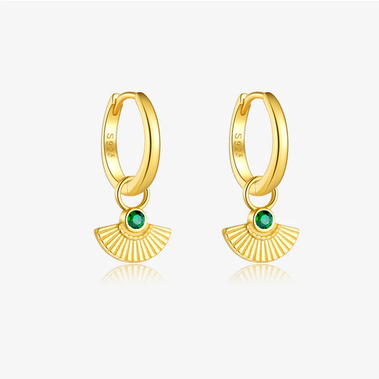Sea Shard Earrings: Green