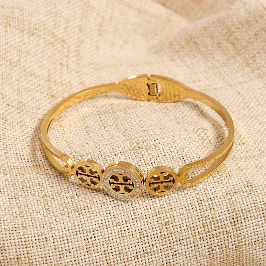 Crown Trinity Gold Plated Bracelet