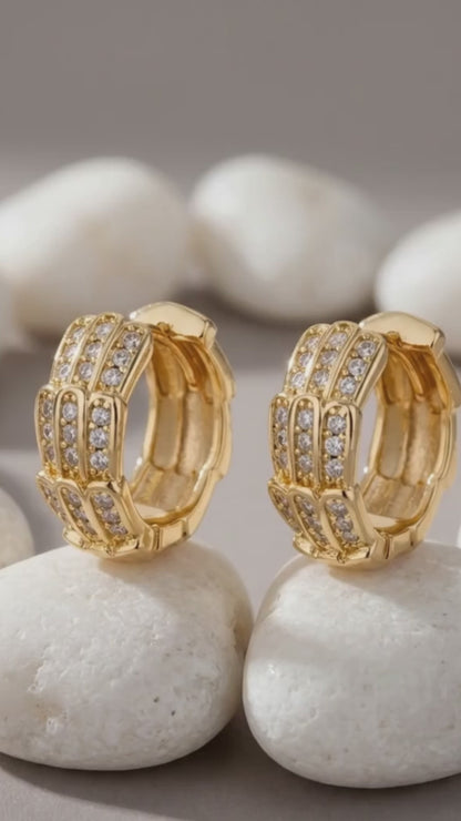 Monarch Gold Plated Hoop Earring
