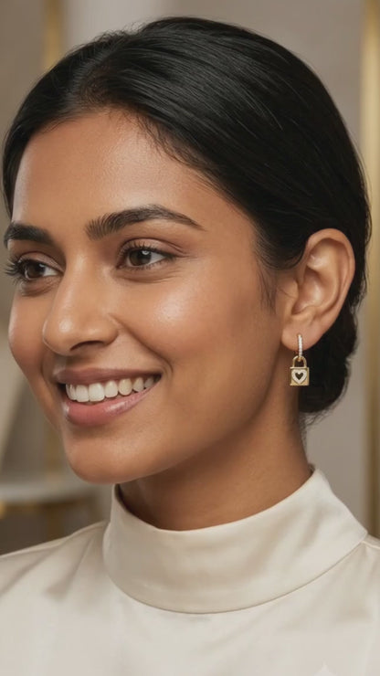 Chic Fusion Open Heart Gold Plated Hoop Earring