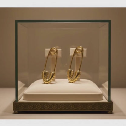 Pin Gold Plated Drop Earring